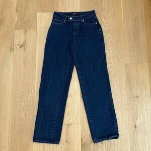 White Fox Jeans Low/Mid Rise Wide Leg Size XS Blue
